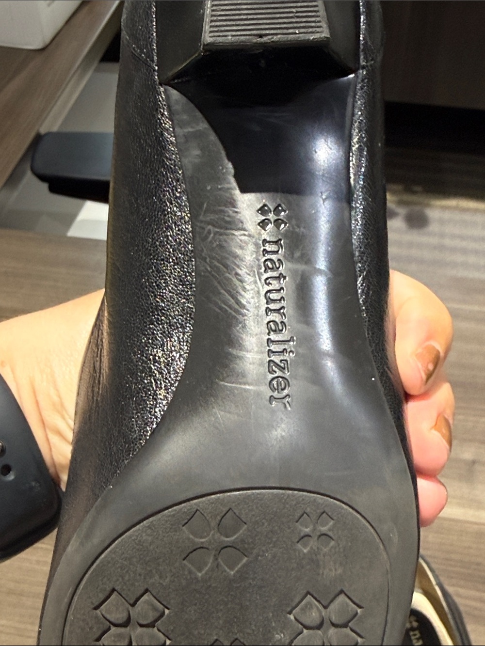 Naturalizer Black Leather Loafers - Picture 6 of 7